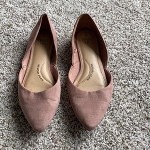 Blush pink flats